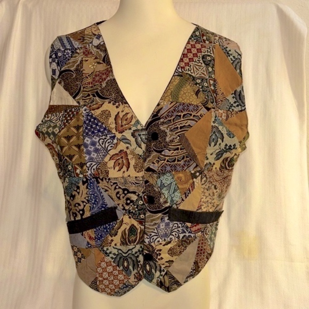 Vintage Batik Patchwork Vest from Thailand